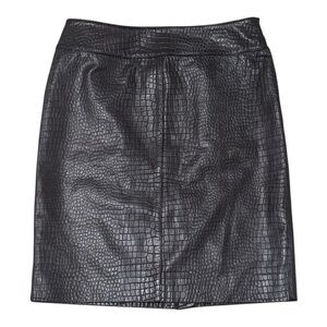 AK ANNE KLEIN Chocolate Brown Croc-Embossed Pencil Skirt Animal 4 Party Work